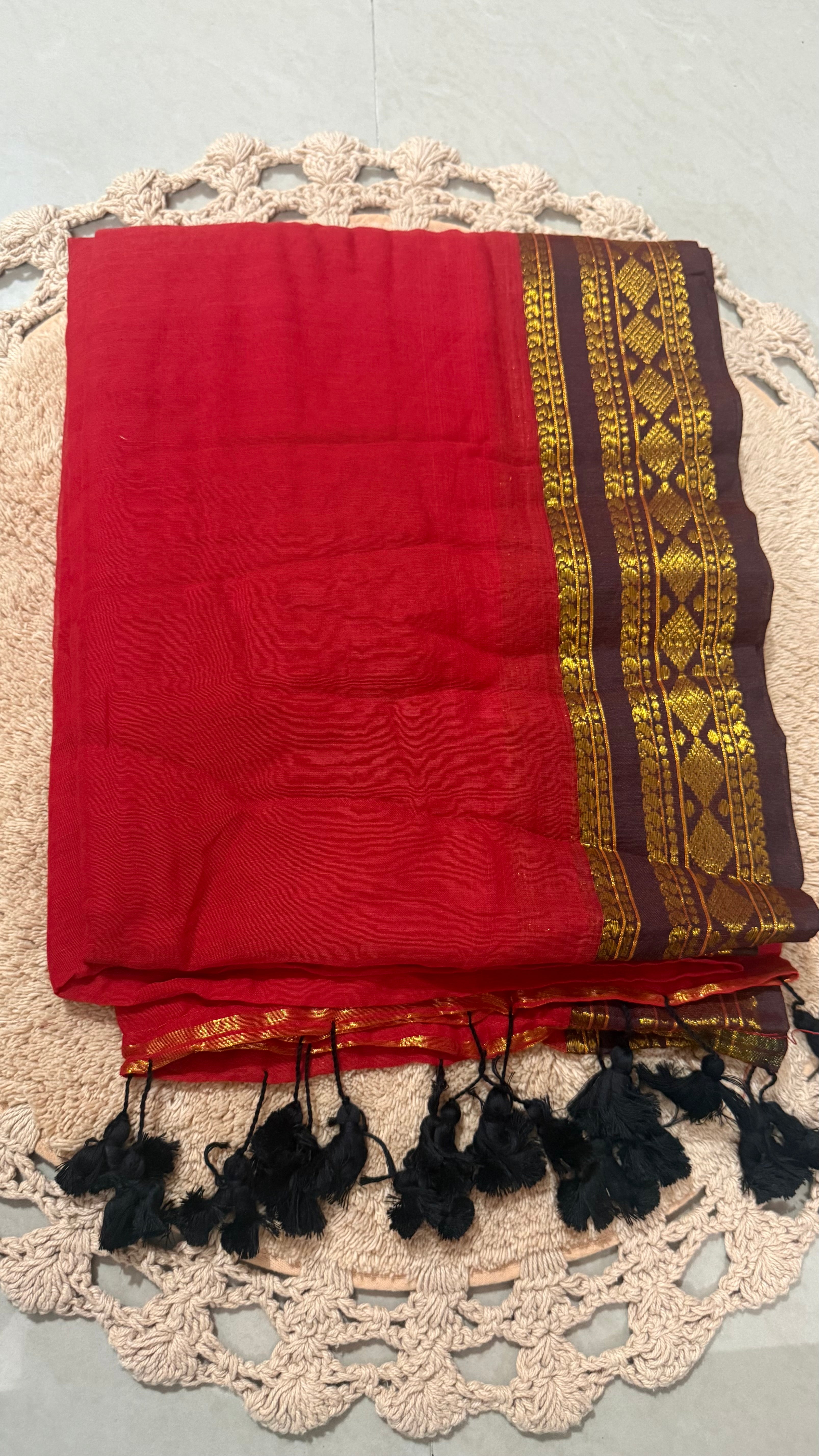 Rashmika's Kanchi Border Saree