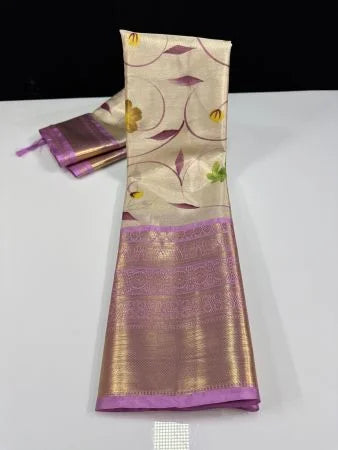 Hand Paint Tissue Silk Sarees