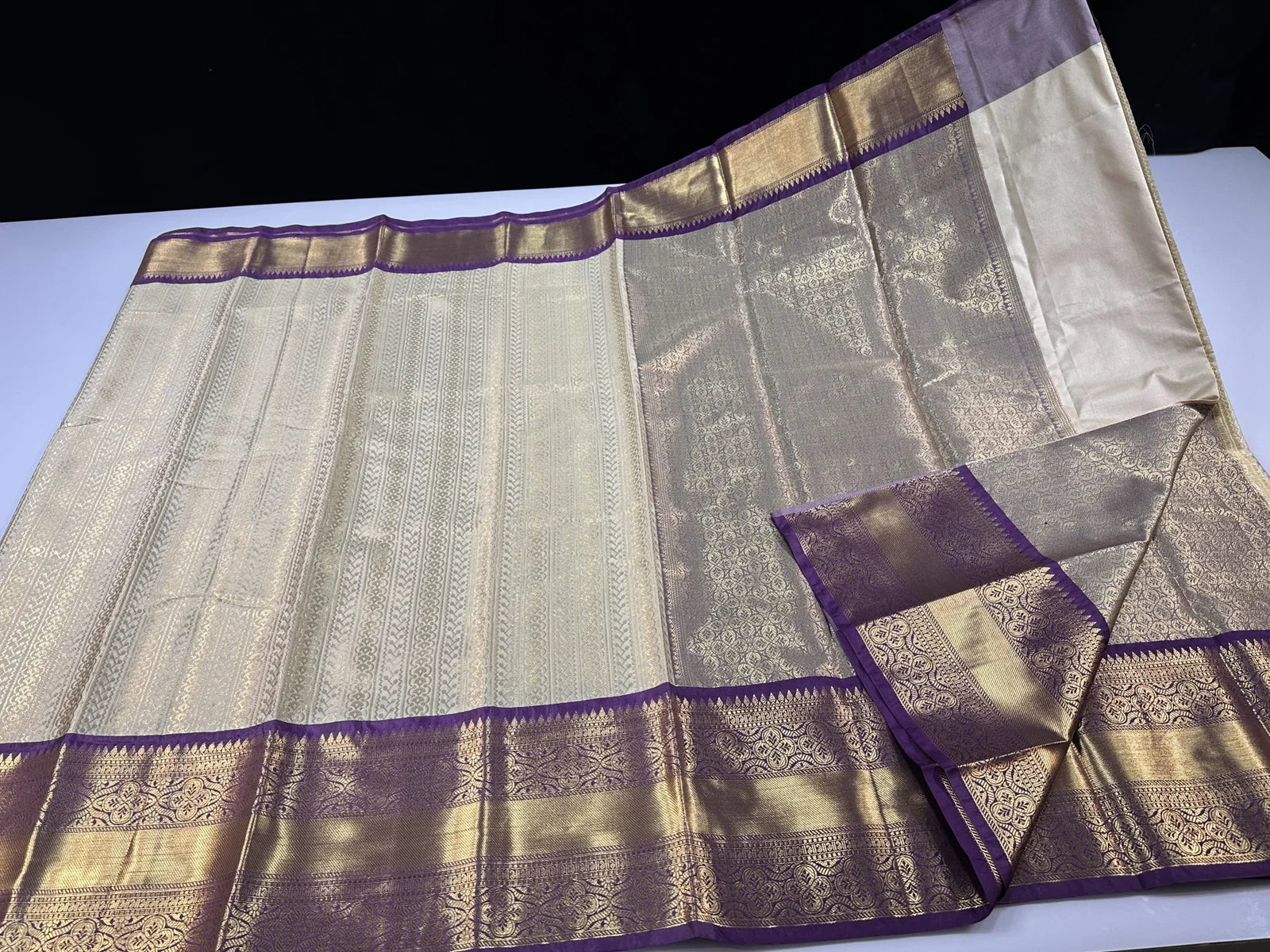Semi Kanchi Silk Sarees - Retta petta