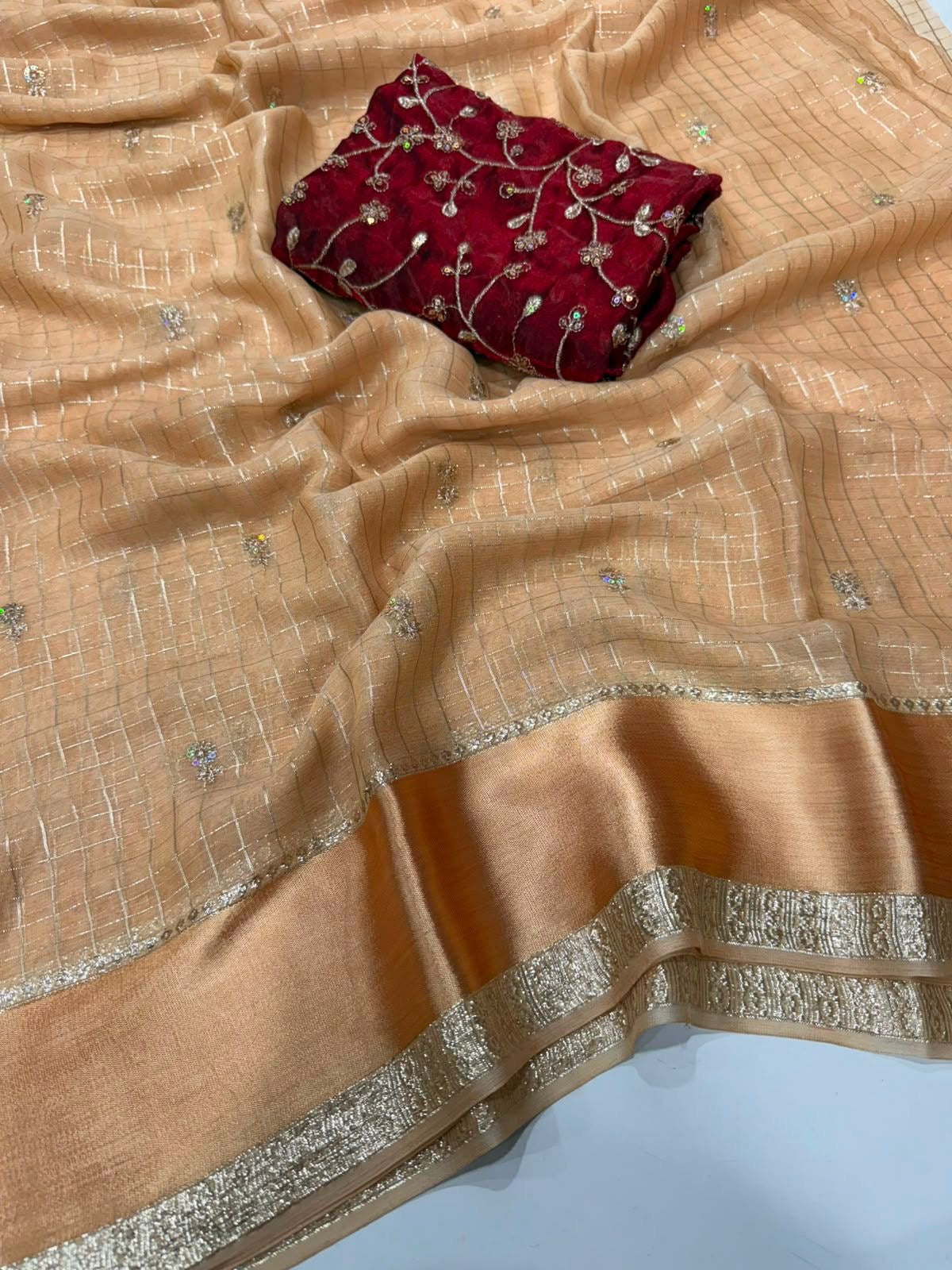 Viscose Georgette with Sequence Work Blouse