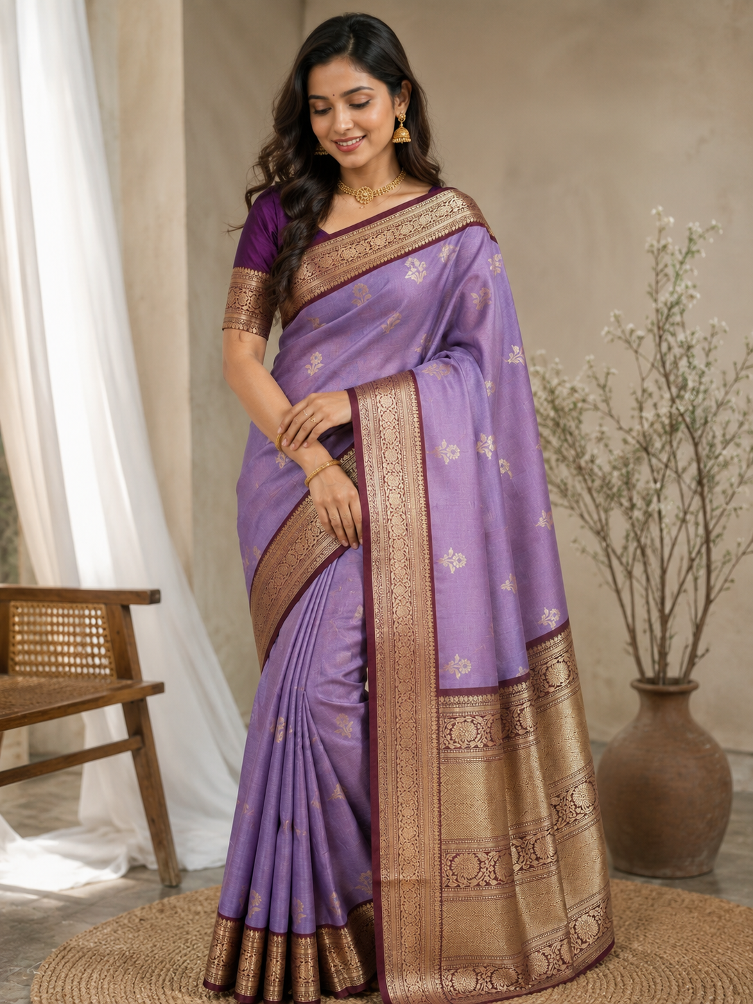 Banaras Semi Gadwal Silk