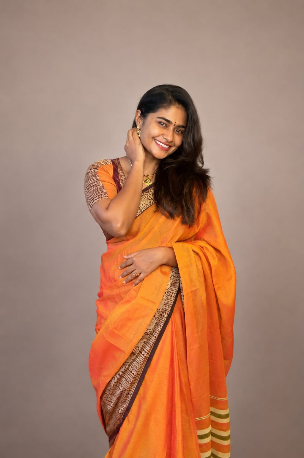 Narayanapet Saree with White Elephant