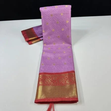 Checked Soft Silk Sarees