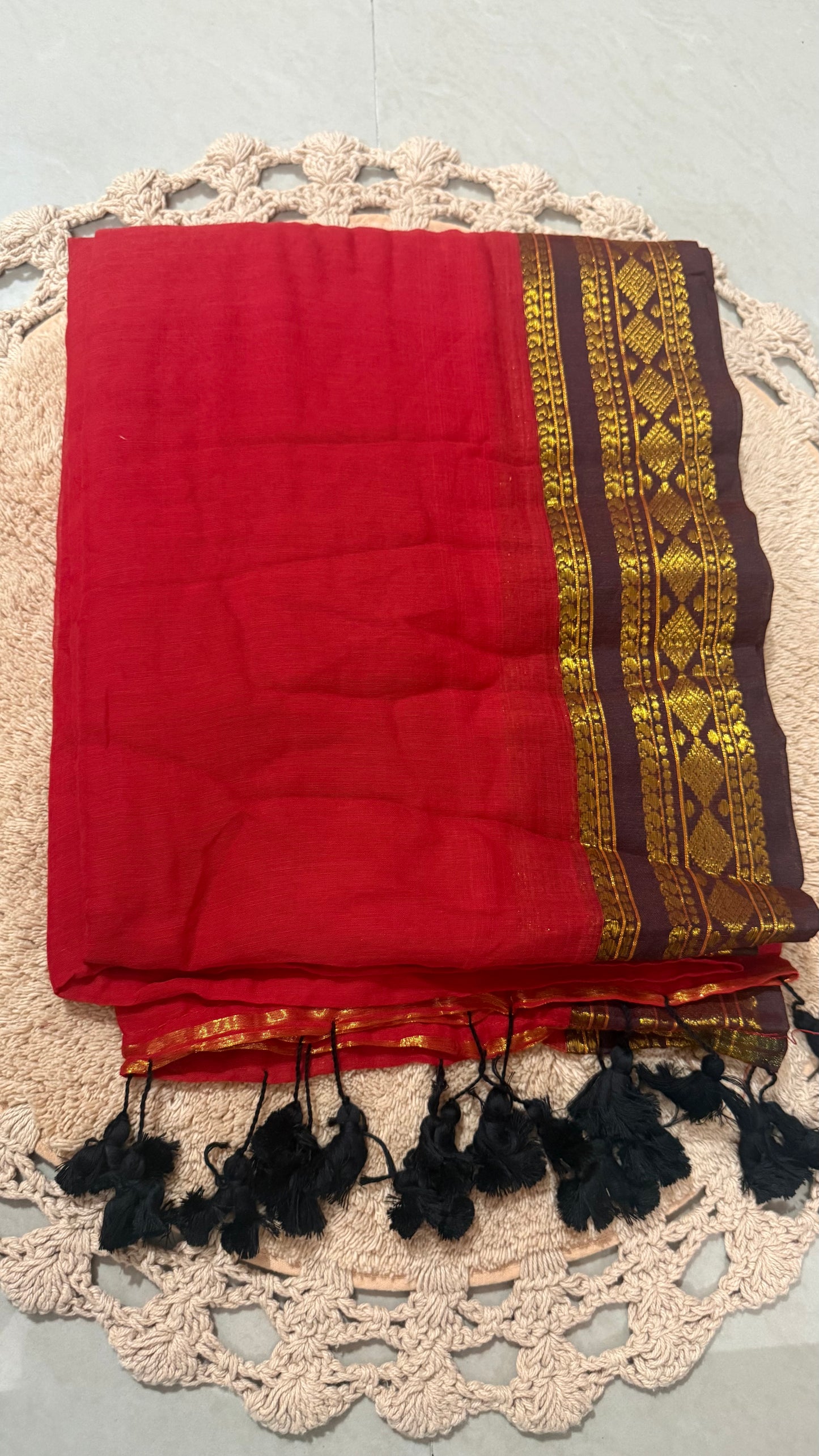 Rashmika's Kanchi Border Saree