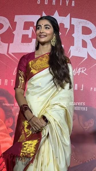 Pooja Hedge Retro movie saree
